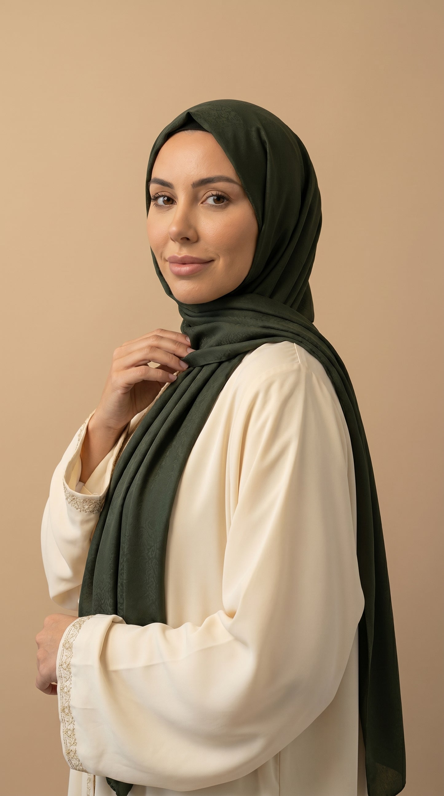 Seidenschal Beige