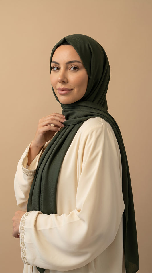 Seidenschal Khaki