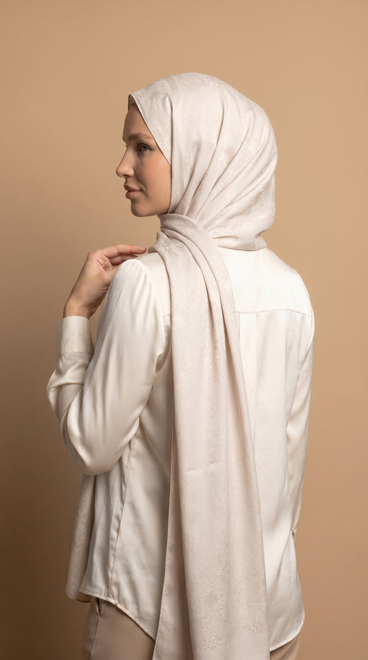 Seidenschal Beige