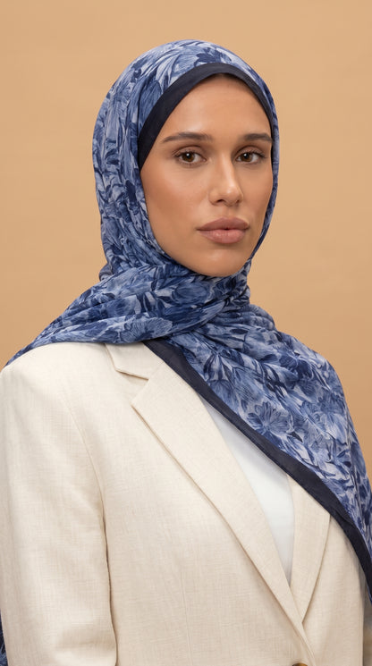 Dunkelblau /Crushscarf