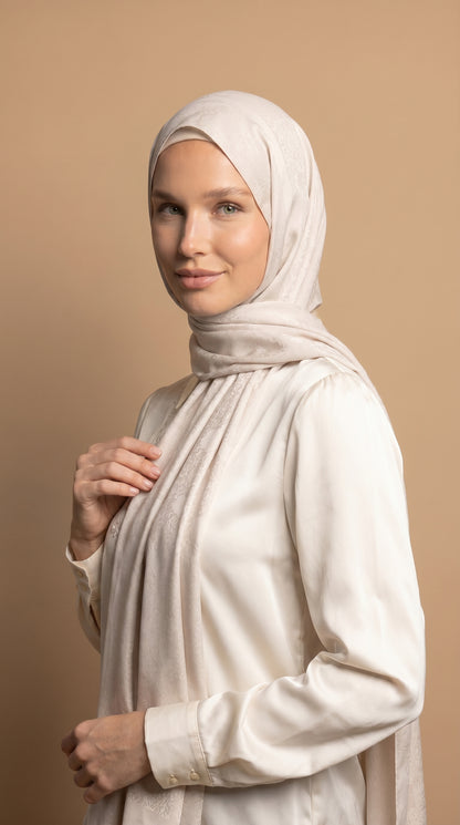 Seidenschal Beige