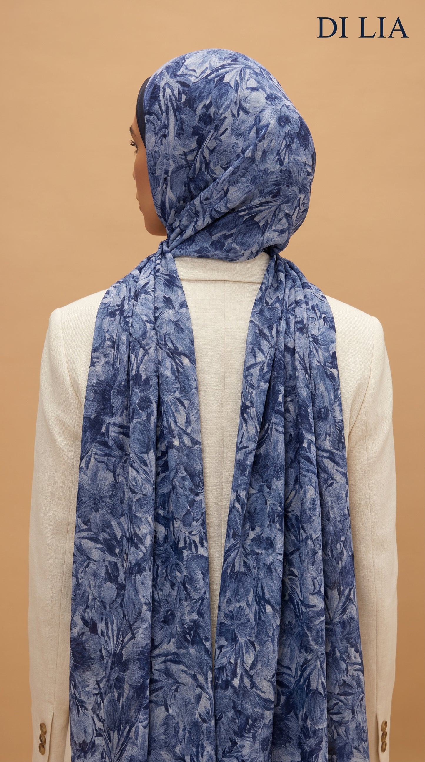 Dunkelblau /Crushscarf